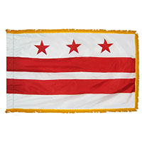 Washington D.C. Indoor Nylon Flag with fringe
