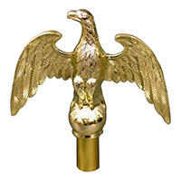 Golden Eagle, 7 Inch (in) Gold Abs Plastic Parade Pole Ornament
