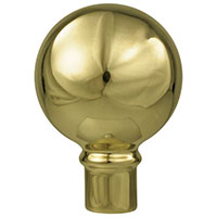 Ball Top, 3 Inch (in) Gold Anodized Aluminum Parade Pole Ornament