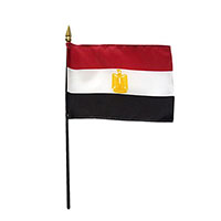 4 Inch (in) Height x 6 Inch (in) Length Egypt Nylon Desktop Flag