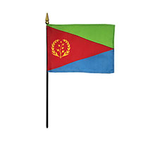 4 Inch (in) Height x 6 Inch (in) Length Eritrea Nylon Desktop Flag