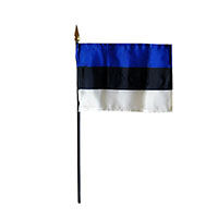 4 Inch (in) Height x 6 Inch (in) Length Estonia Nylon Desktop Flag