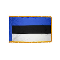 Estonia Indoor Nylon Flag with Fringe