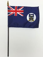 4 Inch (in) Height x 6 Inch (in) Length Falkland Islands Nylon Desktop Flag