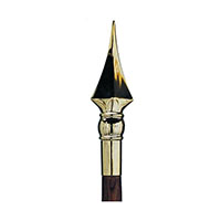 Fancy Spear - Brass Plated Parade Pole Ornament
