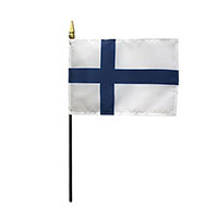 4 Inch (in) Height x 6 Inch (in) Length Finland Nylon Desktop Flag