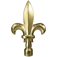 Fleur De Lis, 7 Inch (in) Brass Parade Pole Ornament