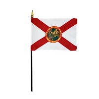4 Inch (in) Height x 6 Inch (in) Length Florida Nylon Desktop Flag