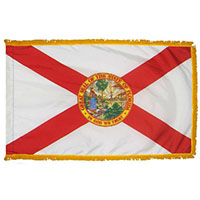 Florida State Indoor Nylon Flag with fringe