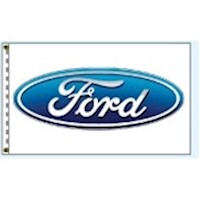 Ford Oval Authorized Automobile Dealer Nylon Flag
