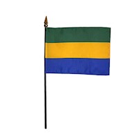 4 Inch (in) Height x 6 Inch (in) Length Gabon Nylon Desktop Flag