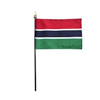 4 Inch (in) Height x 6 Inch (in) Length Gambia Nylon Desktop Flag
