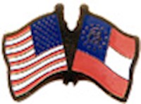 Georgia/United States of America (USA) Friendship Pin