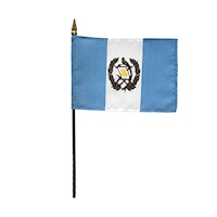 4 Inch (in) Height x 6 Inch (in) Length Guatemala Nylon Desktop Flag