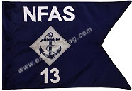 20 Inch (in) Height and 27-3/4 Inch (in) Length Navy Guidon Flag