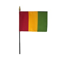 4 Inch (in) Height x 6 Inch (in) Length Guinea Nylon Desktop Flag