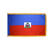 Haiti Indoor Nylon Flag with Fringe