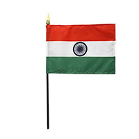 4 Inch (in) Height x 6 Inch (in) Length India Nylon Desktop Flag
