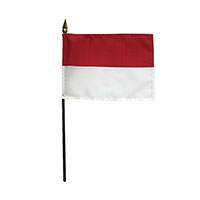 4 Inch (in) Height x 6 Inch (in) Length Indonesia Nylon Desktop Flag