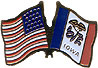 Iowa/United States of America (USA) Friendship Pin
