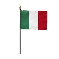 4 Inch (in) Height x 6 Inch (in) Length Italy Nylon Desktop Flag