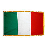 Italy Indoor Nylon Flag with Fringe