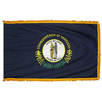 Kentucky State Indoor Nylon Flag with fringe