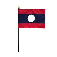 4 Inch (in) Height x 6 Inch (in) Length Laos Nylon Desktop Flag