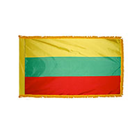 Lithuania Indoor Nylon Flag with Fringe