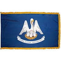 Louisiana State Indoor Nylon Flag with fringe