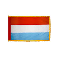 Luxembourg Indoor Nylon Flag with Fringe