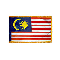 Malaysia Indoor Nylon Flag with Fringe