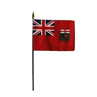 4 Inch (in) Height x 6 Inch (in) Length Manitoba Nylon Desktop Flag