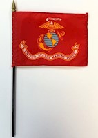 4 Inch (in) Height x 6 Inch (in) Length Marine Corps Nylon Desktop Flag