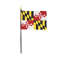 4 Inch (in) Height x 6 Inch (in) Length Maryland Nylon Desktop Flag
