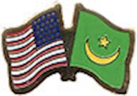 Mauritania/United States of America (USA) Friendship Pin