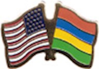 Mauritius/United States of America (USA) Friendship Pin