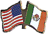 Mexico/United States of America (USA) Friendship Pin