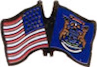 Michigan/United States of America (USA) Friendship Pin