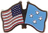 Micronesia/United States of America (USA) Friendship Pin