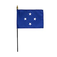 4 Inch (in) Height x 6 Inch (in) Length Micronesia Nylon Desktop Flag