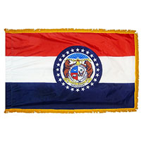 Missouri State Indoor Nylon Flag with fringe