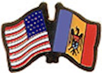 Moldova/United States of America (USA) Friendship Pin