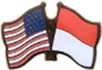 Monaco/United States of America (USA) Friendship Pin