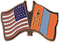 Mongolia/United States of America (USA) Friendship Pin