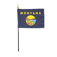 4 Inch (in) Height x 6 Inch (in) Length Montana Nylon Desktop Flag