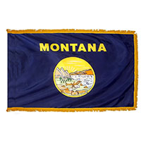 Montana State Indoor Nylon Flag with fringe