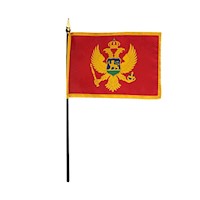 4 Inch (in) Height x 6 Inch (in) Length Montenegro Nylon Desktop Flag