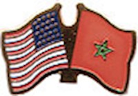 Morocco/United States of America (USA) Friendship Pin