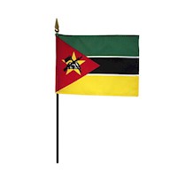 4 Inch (in) Height x 6 Inch (in) Length Mozambique Nylon Desktop Flag